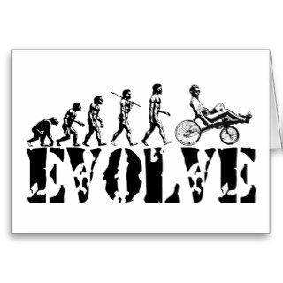 Recumbent Bicycle Evolution Greeting Cards