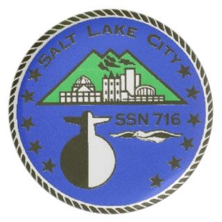 USS SALT LAKE CITY (SSN 716) DINNER PLATES