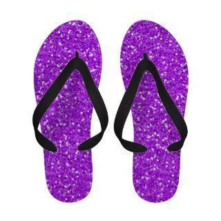 Bright Purple Shimmer Glitter Flip Flops