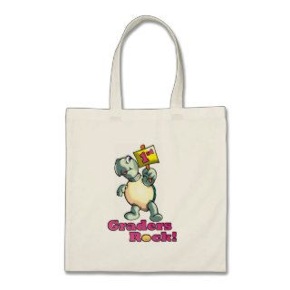 Turtle “1st Graders Rock” Design Canvas Bags