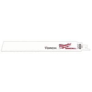 Milwaukee 9 in. 10 TPI Double Duty Sawzall Torch Bi Metal Reciprocating Saw Blade (5 Pack) 48 00 5713