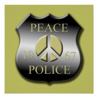 1967 Peace Policie Peace Sign Poster