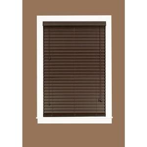 Madera Falsa Mahogany 2 in. Faux Wood Plantation Blind, 64 in. Length (Price Varies by Size) MF3164MH02