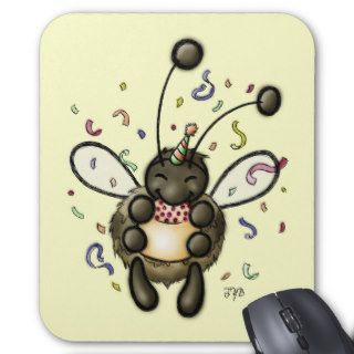 Hap Bee Birthday Mouse Pads