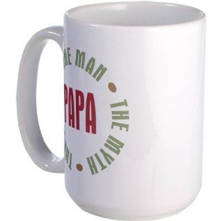  Papa Man Myth Legend Large Mug Large Mug   Standard Multi color Kitchen & Dining