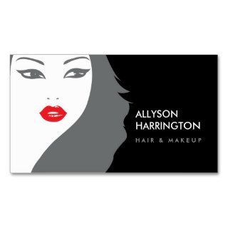 BLACK & WHITE GIRL   BEAUTY FASHION STYLE No. 3 Business Cards