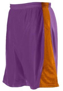 Alleson 549NPY Youth Reversible Basketball Shorts PU/OR   PURPLE/ORANGE YL  Sports & Outdoors
