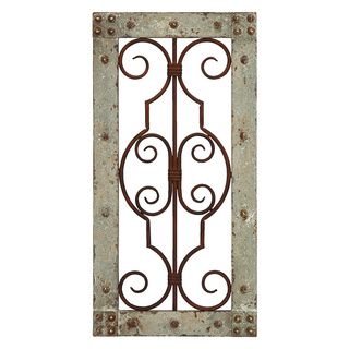 Antiqued Wood/ Metal Wall Panel Accent Pieces