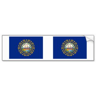 New Hampshire  Flag Bumper Stickers