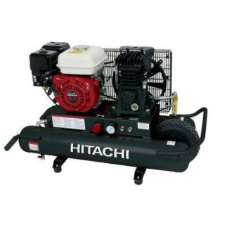 Hitachi 8 Gal. 5.5 HP Wheel Barrow Air Compressor with Intake Filters and 8 oz. Synthetic Oil EC2510E