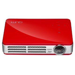 Vivitek Qumi Q5 500 Lumen WXGA HD 720p HDMI 3D Ready Pocket DLP Projector with 4GB Memory (Red) Electronics