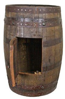 Whiskey Barrel With Side Storage   Mancave   Bar   Vanity   Sink  