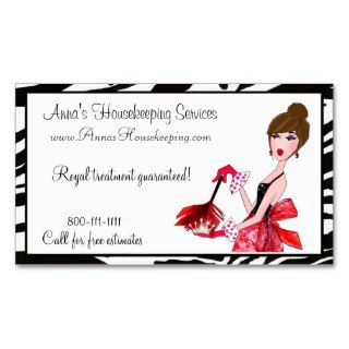 House Cleaning Diva / Dark Hair Business Cards