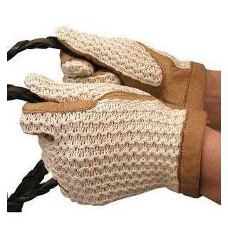 Crochet Back Riding Gloves 9.5 (LG5095)  Horse Riding Gloves  Sports & Outdoors