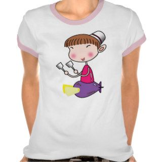 Cartoon character   Robot girl T shirt