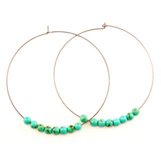 Pretty Little Style Turquoise Hoop Earrings Earrings