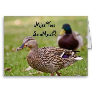 Miss You So Much Duck Card