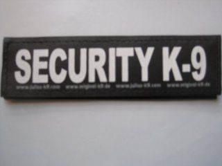 " SECURITY K 9 " Package of 2 Labels (Small) Patches Fits All Julius K9 Original Harnesses Size Baby 2   Size 0/ Fits All IDC Harnesses Baby 1   Size 0. Small Labels Measure 1 3/16 X 4 1/4 in Length. Velcro Backing by Julius K9  Pet Care Product