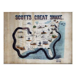 Winfield Scott's Great Snake Anaconda Plan Posters