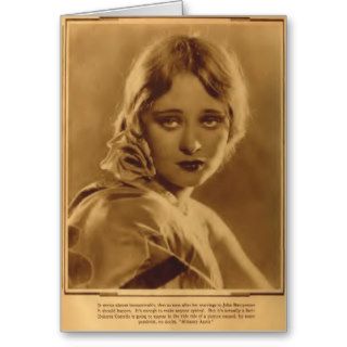 Dolores Costello 1929 magazine portrait Greeting Card