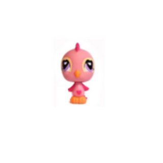 Cockatoo Bird # 553 (pink with purple eyes)   Littlest Pet Shop Replacement Figure Loose Retired LPS Collector Toy (Out Of Package/OOP) 