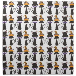 Halloween Cat Quilt (6) Printed Napkin