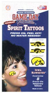 NCAA Iowa Hawkeyes Tattoo Waterless  Sports Fan Apparel Accessories  Sports & Outdoors