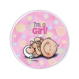 I'm a GIRL   baby gender Stickers