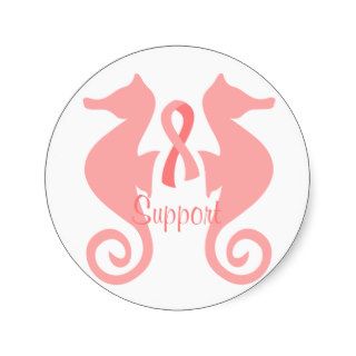 Pink Sea Horses Stickers