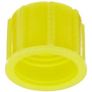 Kapsto GPN 800 9/16   18 UNF Polyethylene Screw Cap, Yellow, 9/16   18 UNF (Pack of 100) Pipe Fitting Protective Caps