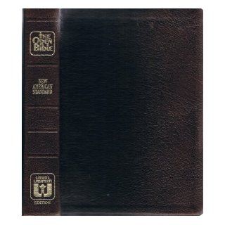 New American Standard Bible   The Open Bible Edition   Words of Christ in Red, with Verse Translations, Cyclopedic Index, Christian Life Outlines and Study Notes (Brown Genuine Leather) [Leather Bound] nelson Books