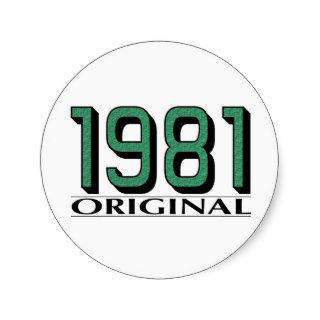 1981 Original Round Sticker