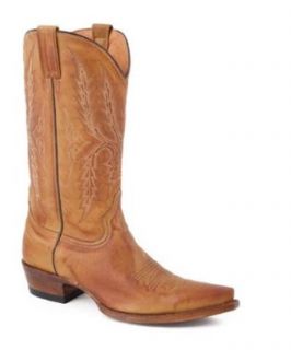 Stetson Men's Fancy Stitched Cowboy Boot Snip Toe Shoes