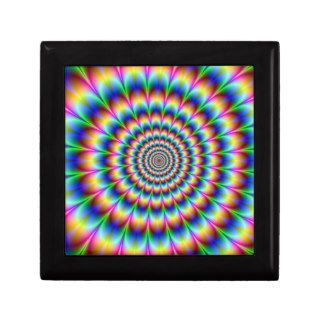 Holographic Optical Illusion Spiral Disco Rainbow Keepsake Boxes