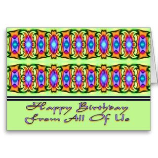 happy birthday all of us greeting card
