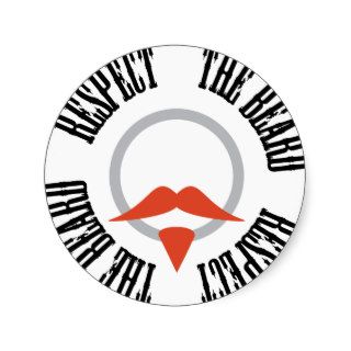 Respect the Beard   Red Goatee Sticker