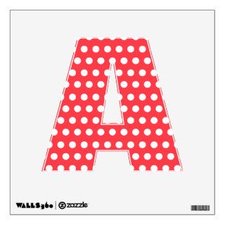 Red White Polka Dot Wall Decal