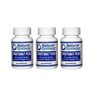 Natural Systems 3 PACK Prostanat Plus Saw Palmetto 540 mg 3x60 capsules Prostate Treatment Health & Personal Care
