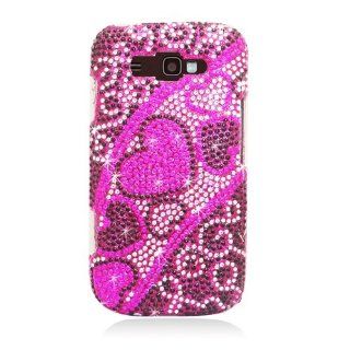Boundle Accessory for At&t Samsung Focus 2 i667   Heart Rhinestone Designer Hard Case Protector Cover + Lf Stylus Pen + Lf Screen Wiper Cell Phones & Accessories
