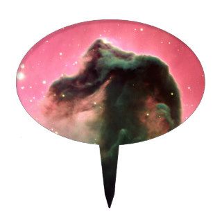Horsehead Nebula Pink Space Cake Topper