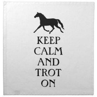 Keep Calm and Trot On Equestrian Napkin