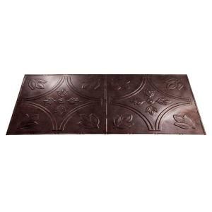 Fasade Traditional 5   2 ft. x 4 ft. Smoked Pewter Glue up Ceiling Tile G57 27