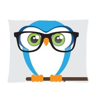 Cool Colorful Tattoo Wise Owl With Funny Glasses Custom Pillowcase Standard Size 20x26 CP 557   Pillow Funny