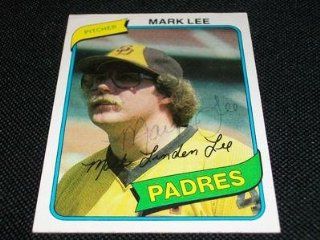 San Diego Padres Mark Lee Auto Signed 1980 Topps Card #557 TOUGH N Sports Collectibles