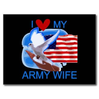 I Love My Army Wife Tshirts and Gifts Post Card