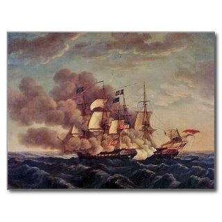 USS Constitution vs. HMS Guerriere Postcard