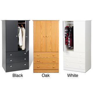 Juvenile Wardrobe with Three Drawers (3 Finishes) Prepac Armoires