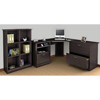 Bush Cabot Corner Computer Desk with Optional Hutch and Accessories  