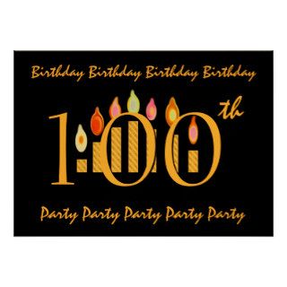 100th Birthday Party Invitation Template