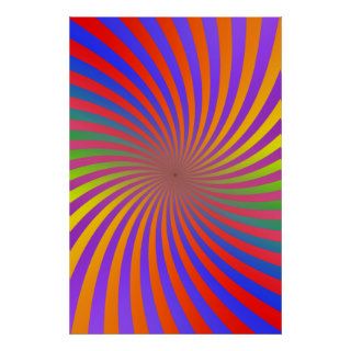 Psychedelic Poster Rainbow Spiral